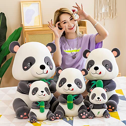 Lulihhhh 23-60 cm Creativo Lindo Super Lindo bambú Panda Gigante muñeca Regalo de los niños Novia Almohada muñeca de Trapo de Peluche de Juguete Negro 60 cm sosteniendo bambú