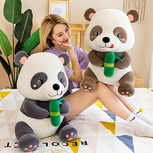 Lulihhhh 23-60 cm Creativo Lindo Super Lindo bambú Panda Gigante muñeca Regalo de los niños Novia Almohada muñeca de Trapo de Peluche de Juguete Negro 60 cm sosteniendo bambú