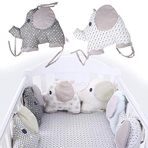 luminiu Baby Cuna Bumper,Cojín para Cuna Bebé Parachoques Rollo Antialérgico Protectores para Cunas y Camas de Bebé Parachoques Trenzado Cuna Algodón Protector