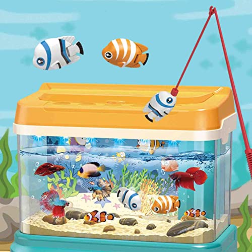 luminiu Uso del Enchufe USB del Tanque de Peces para niños - Acuario de Juguete de simulación Juguetes magnéticos para Peces adecuados para niños Mayores de 3 años niños, niñas, Regalos