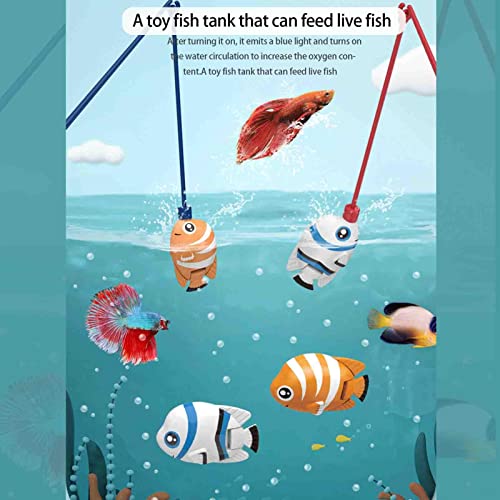 luminiu Uso del Enchufe USB del Tanque de Peces para niños - Acuario de Juguete de simulación Juguetes magnéticos para Peces adecuados para niños Mayores de 3 años niños, niñas, Regalos