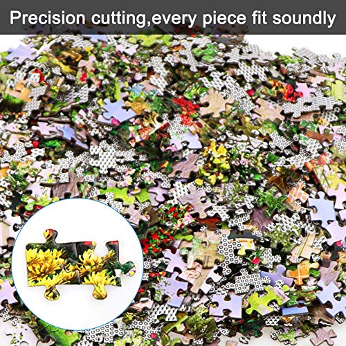 Lunriwis Puzzle de 1000 Piezas para Adultos, Casa de Campo Obra de Arte de Juego de Rompecabezas para Adultos,Adolescentes(70x50cm) (Mundo Animal-1)