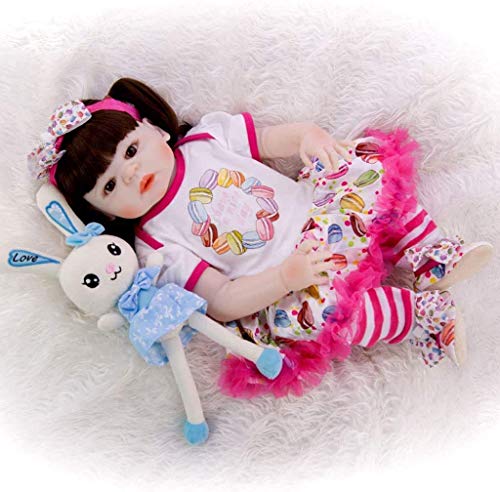 LXTIN Reborn Baby Dolls 23 Pulgadas 57Cm Lavable de Cuerpo Completo Vinilo Silicona Bebé Hecho a Mano Realista Muñeca Reborn Baby Girl Niño pequeño Chupete con imán Gratis El Mejor Juego