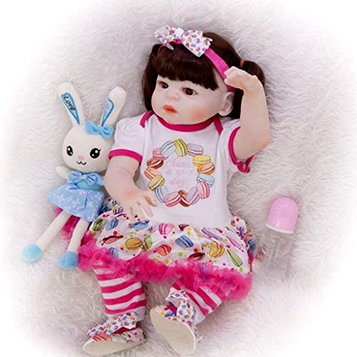 LXTIN Reborn Baby Dolls 23 Pulgadas 57Cm Lavable de Cuerpo Completo Vinilo Silicona Bebé Hecho a Mano Realista Muñeca Reborn Baby Girl Niño pequeño Chupete con imán Gratis El Mejor Juego