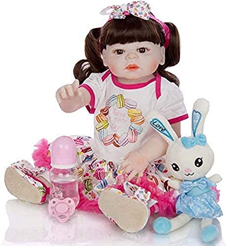 LXTIN Reborn Baby Dolls 23 Pulgadas 57Cm Lavable de Cuerpo Completo Vinilo Silicona Bebé Hecho a Mano Realista Muñeca Reborn Baby Girl Niño pequeño Chupete con imán Gratis El Mejor Juego