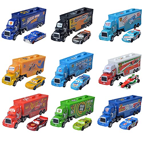 LZWJD New Pixar Cars 3 Lightning Mcqueen Jackson Storm Mack Mack Teo Truck 1: 55 Diecast Model Model Toys para niños Regalo de cumpleaños (Color : Azul Profundo)