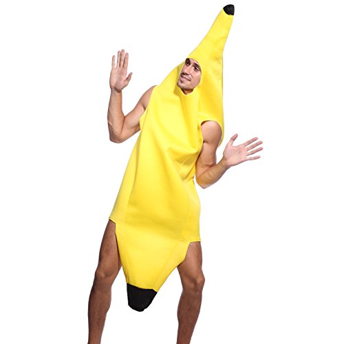 maboobie Disfraz de Banana Classic para Adulto Disfraz Banana Hombre plátano Divertido para Fiesta Carnaval Halloween