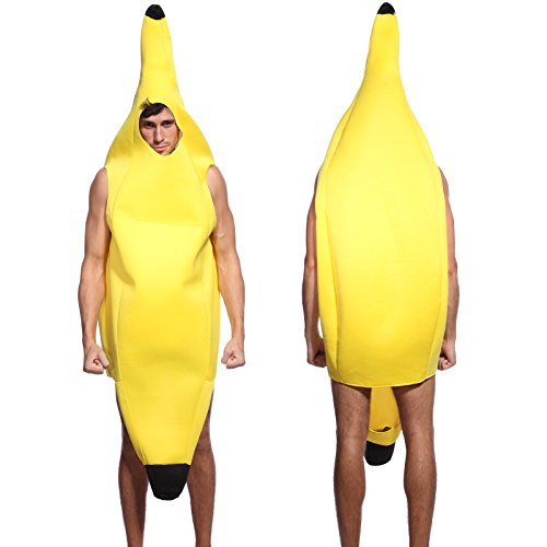 maboobie Disfraz de Banana Classic para Adulto Disfraz Banana Hombre plátano Divertido para Fiesta Carnaval Halloween