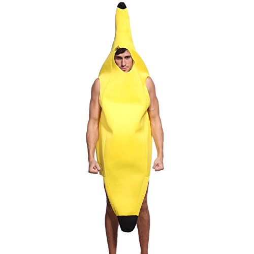 maboobie Disfraz de Banana Classic para Adulto Disfraz Banana Hombre plátano Divertido para Fiesta Carnaval Halloween