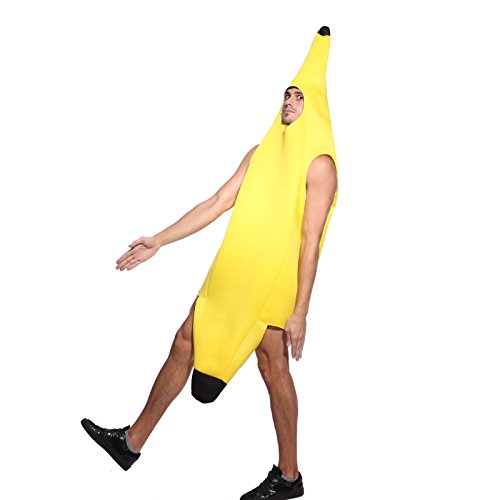 maboobie Disfraz de Banana Classic para Adulto Disfraz Banana Hombre plátano Divertido para Fiesta Carnaval Halloween