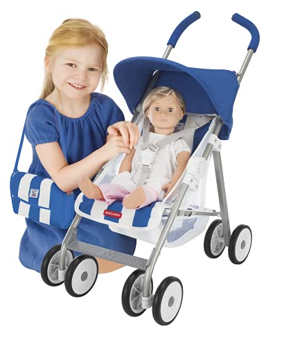 Maclaren Junior B-01 carrito para muñecas de hasta 46 cm, Montaje en un paso, Carrito para muñecas óptimo para niños a partir de 3 años con bolsa para pañales incluida