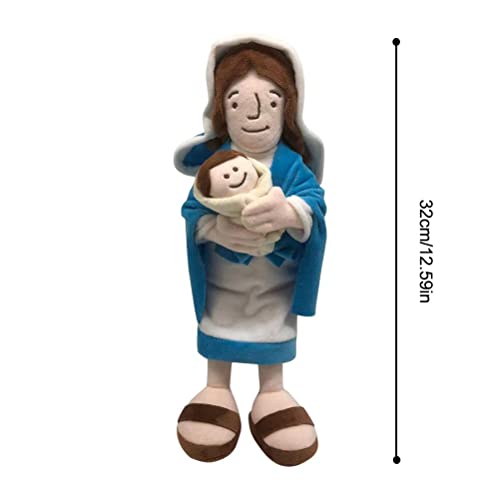 Madre María Holding Baby Jesús Colección de muñecas de peluche Figurita Juguetes de muñeca