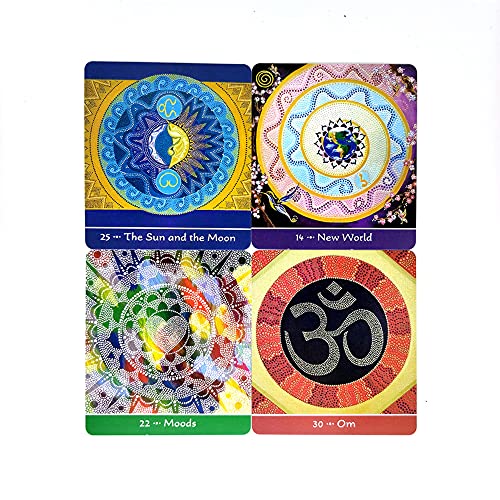 Madre Tierra Mandala Oracle Tarjetas Tablero Tablero Deck Games Tarot Cards Divination Fate Tarjeta de Juego Familia Familia Regalo,with Tablecloth,Standard