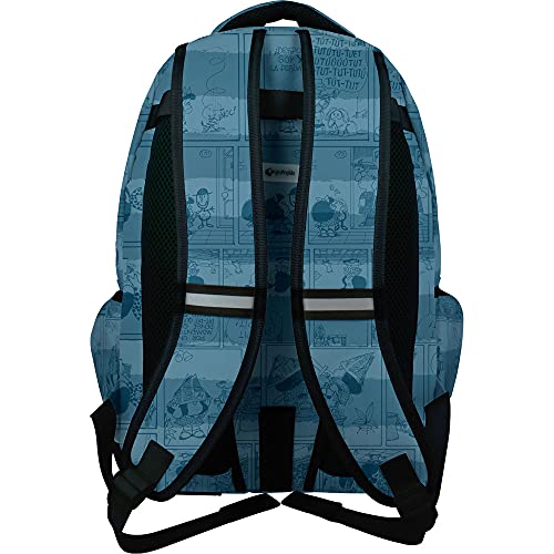 Mafalda 37500192. Mochila Escolar, Colección Avión, Compartimento Acolchado para Portátil, 33x46x22,5cm, Azul