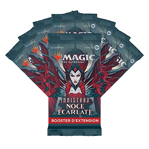 Magic The Gathering - Bundle Innistrad: Noce Ecarlate, 8 potenciadores de extensión y Accesorios, Accesorios