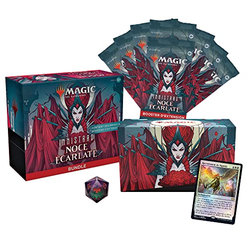 Magic The Gathering - Bundle Innistrad: Noce Ecarlate, 8 potenciadores de extensión y Accesorios, Accesorios