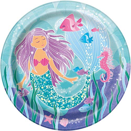 Mágica sirena Suministros para fiestas Fiesta de cumpleaños infantil Juego de vajilla 16 Debajo del mar Fiesta Sirena Plato Taza Servilletas Cubierta de mesa