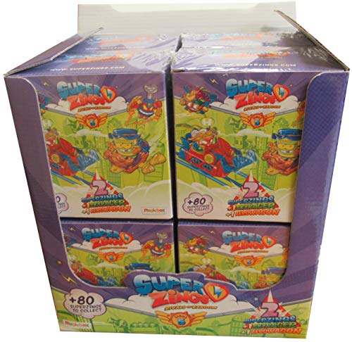 Magicbox - SZ5DNP0001 - Super Zings Caja completa 8 Caja doble - 16 personajes 8 Skyracer 8 Aerowagon original Rivals of Kaboom Serie 5 - Multicolor - 3 cm