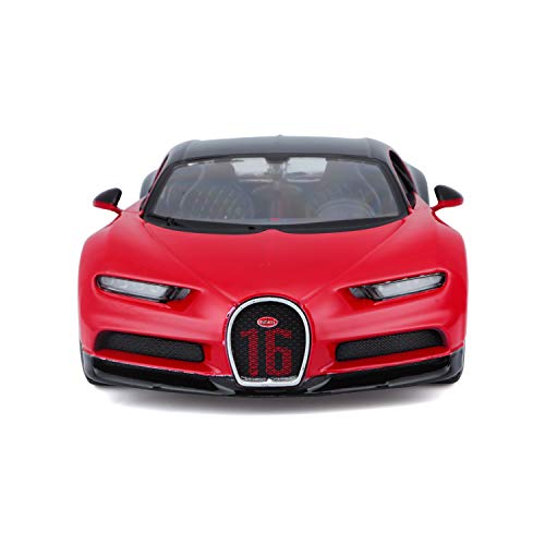 Maisto Bugatti Chiron Sport Negro y Rojo 1:24 / 31524BKR, Color (31524)