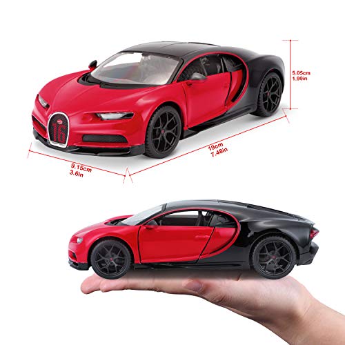 Maisto Bugatti Chiron Sport Negro y Rojo 1:24 / 31524BKR, Color (31524)