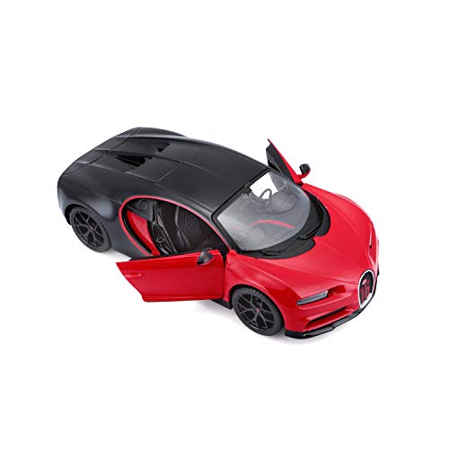 Maisto Bugatti Chiron Sport Negro y Rojo 1:24 / 31524BKR, Color (31524)