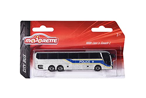 Majorette 212053159 City Bus - Autobús de Juguete con Rueda Libre y suspensión, Cuerpo de Metal, 13 cm de Largo, para niños a Partir de 3 años, 1 Unidad, Multicolor