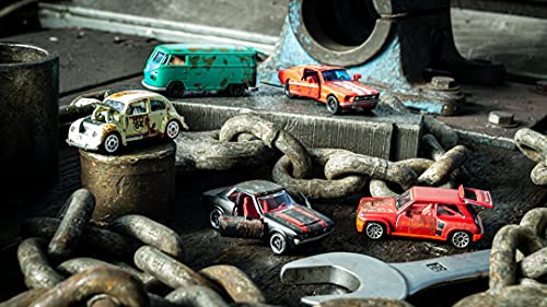 Majorette - Set de 5 coches de metal estilo Vintage Rusty, ruedas giro libre, piezas móviles (Majorette 2052012)