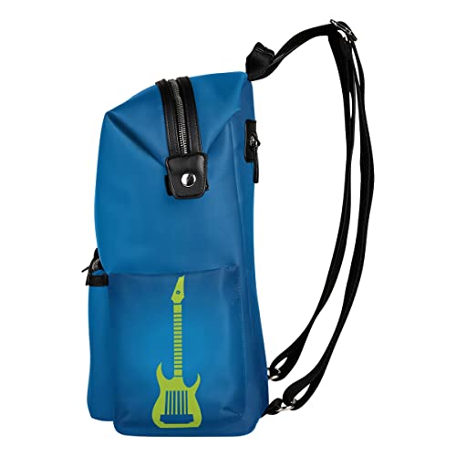 MALPLENA Guitarra eléctrica diseño patrón escuela bolsa Daypack lindo senderismo mochila