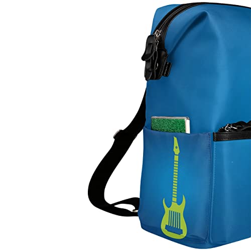 MALPLENA Guitarra eléctrica diseño patrón escuela bolsa Daypack lindo senderismo mochila