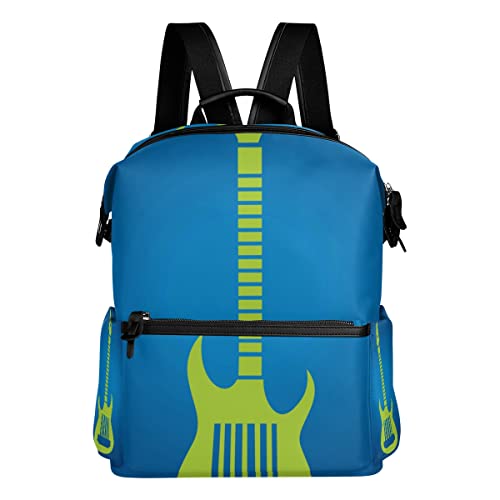 MALPLENA Guitarra eléctrica diseño patrón escuela bolsa Daypack lindo senderismo mochila