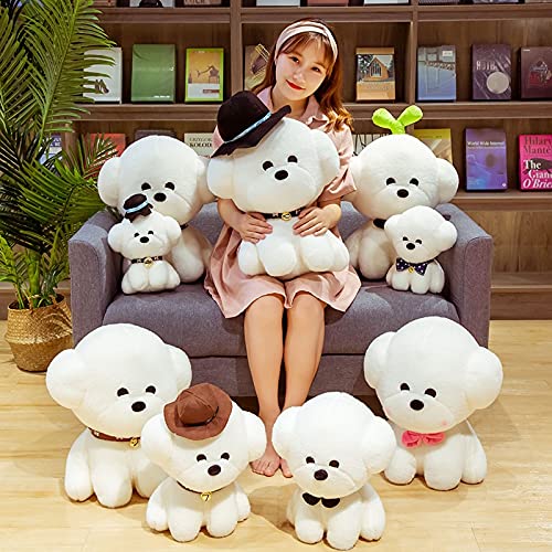 manmanxu New Creativity Simulation Bichon Frise Dog Plush Toy Stuffed Korea Lifelike Pomeranian Dog Puppy Toys Home Decor Kids Brithday 1 35cm