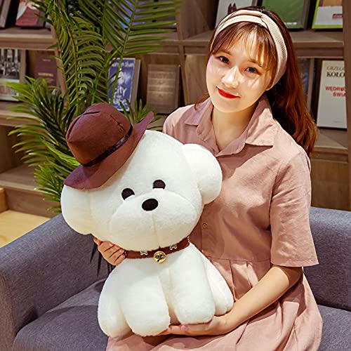 manmanxu New Creativity Simulation Bichon Frise Dog Plush Toy Stuffed Korea Lifelike Pomeranian Dog Puppy Toys Home Decor Kids Brithday 1 35cm