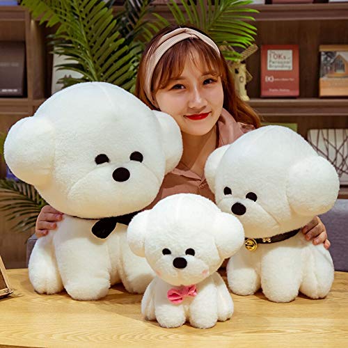 manmanxu New Creativity Simulation Bichon Frise Dog Plush Toy Stuffed Korea Lifelike Pomeranian Dog Puppy Toys Home Decor Kids Brithday 1 35cm