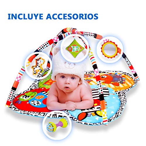 Manta de juego para bebe, manta de actividades, gimnasio aprendizaje 85x85x48cm