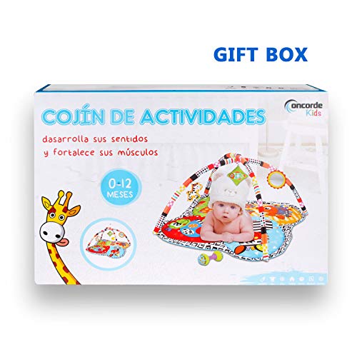 Manta de juego para bebe, manta de actividades, gimnasio aprendizaje 85x85x48cm