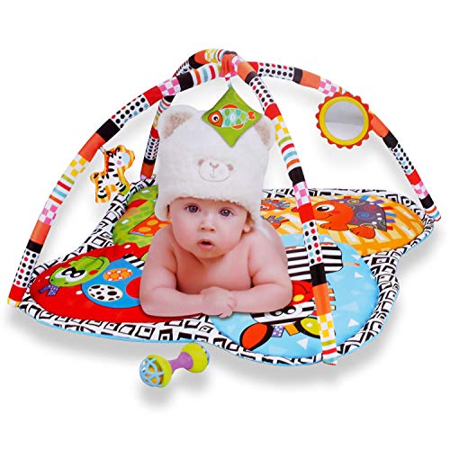 Manta de juego para bebe, manta de actividades, gimnasio aprendizaje 85x85x48cm