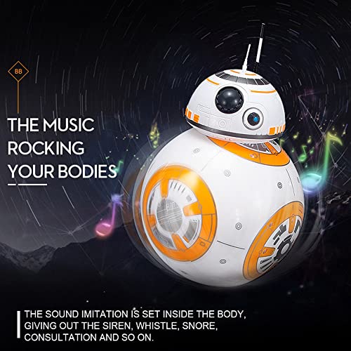 MANY RC BB-8 Juguetes De Robot For Niño, Star Wars BB8 Robot De Control Remoto Bola De Robot, Droide De 360 ​​° Rolling Astromech, Force Awakens Minifigure Modelo Regalo