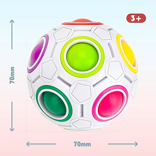 Maomaoyu Magic Rainbow Ball 3D Puzzle Cube Arco Iris Pelota Velocidad Cubo Niños Juguetes Educativos