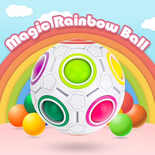 Maomaoyu Magic Rainbow Ball 3D Puzzle Cube Arco Iris Pelota Velocidad Cubo Niños Juguetes Educativos