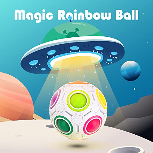 Maomaoyu Magic Rainbow Ball 3D Puzzle Cube Arco Iris Pelota Velocidad Cubo Niños Juguetes Educativos