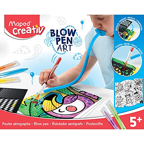 Maped CREATIV Rotuladores para Puste Blow PEN POP ART – con plantillas de spüh-y de pintura. (846715) , color/modelo surtido