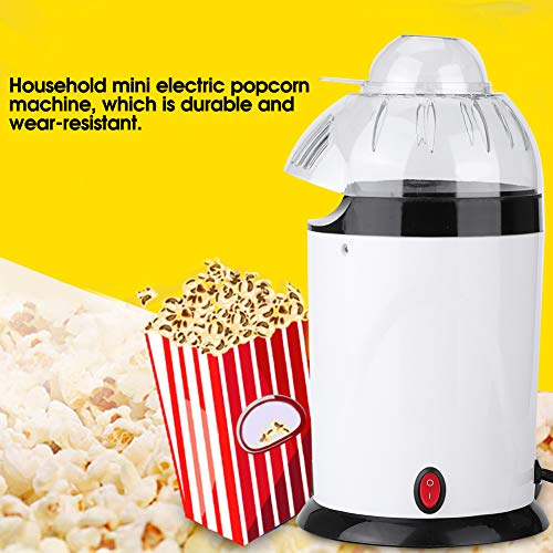 Máquina de palomitas de maíz de 1200 W, máquina automática de palomitas de maíz eléctrica, máquina de palomitas de maíz fácil de placa antiadherente, para el hogar, viajes, fiestas,