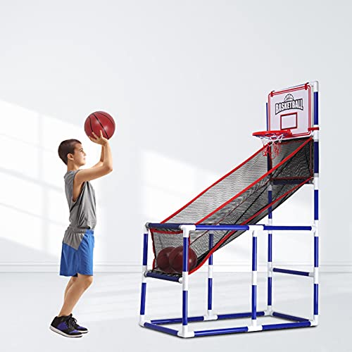 Máquina de tiro de baloncesto, Aro de baloncesto para niños, Marco de tiro, Juego de arcade de baloncesto plegable, Fácil de montar Dispara en cualquier momento Dispara en un pequeño espacio interior