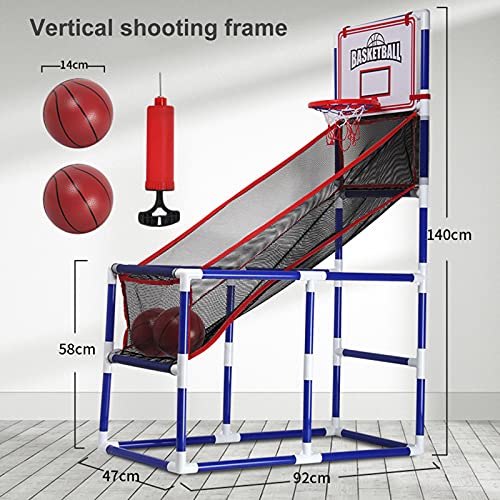 Máquina de tiro de baloncesto, Aro de baloncesto para niños, Marco de tiro, Juego de arcade de baloncesto plegable, Fácil de montar Dispara en cualquier momento Dispara en un pequeño espacio interior