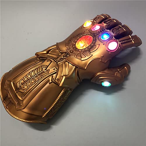 Marvel Avengers Guante, Thanos Gems con 6 LED Iron Man Infinity Gauntlet War Infinity,Accesorios de Fiesta de Cosplay Child