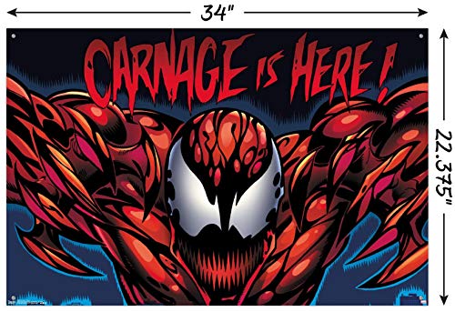 Marvel Comics Carnage - Póster de pared con chinchetas