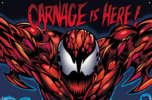 Marvel Comics Carnage - Póster de pared con chinchetas