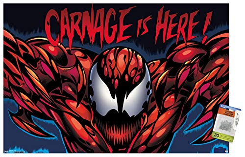 Marvel Comics Carnage - Póster de pared con chinchetas