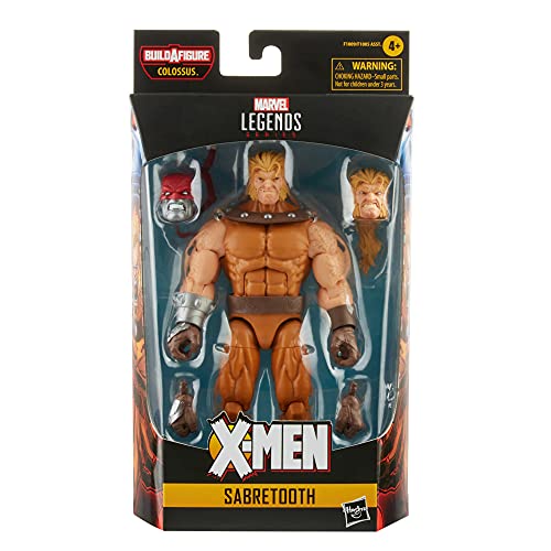 Marvel Hasbro Legends Series - Figura de Sabretooth de 15 cm - con diseño Premium, 3 Accesorios y 1 Pieza de Figura para armar