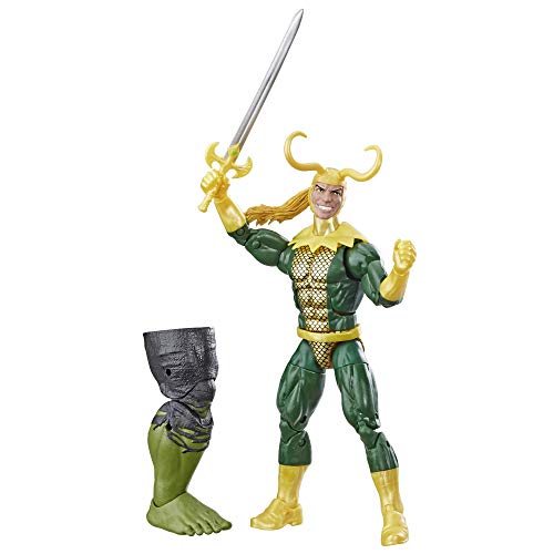 Marvel Legends Series Loki 6" Collectible Comics Action Figure Toy for Ages 6 & Up with Accessory & Build-A-Figurepiece